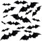 3D Halloween Bat Wall Decor Set, 28PCS Black PVC Bat Wall Stickers, DIY Scary Flying Bats Decorations for Walls, Windows, Doors & Party Backdrops, Reusable Halloween Home Decor